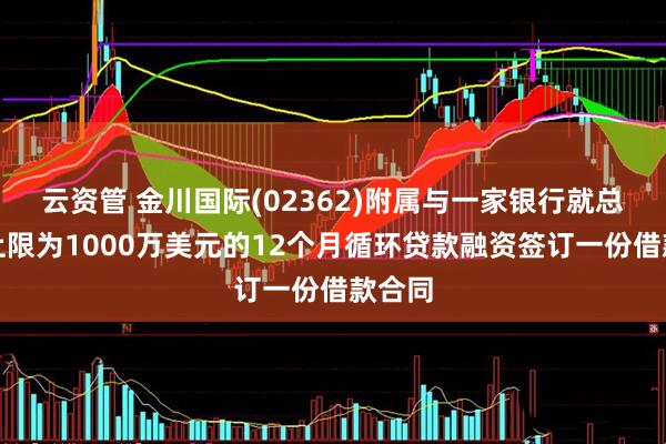 云资管 金川国际(02362)附属与一家银行就总金额上限为1000万美元的12个月循环贷款融资签订一份借款合同