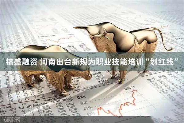 镕盛融资 河南出台新规为职业技能培训“划红线”