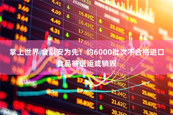 掌上世界 食以安为先！约6000批次不合格进口食品被退运或销毁